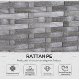 easycomfort easycomfort set 5 pezzi salotto da esterno con 2 divani 1 tavolino 2 sgabelli mobili da giardino in rattan grigio