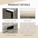 easycomfort salotto da giardino in rattan pe da 8 pezzi con poltrone tavolini e sgabelli beige grigio