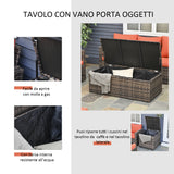 easycomfort mobili da giardino 6 pezzi in rattan divani poltrone tavoli contenitore
