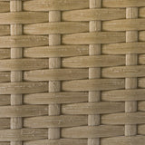 easycomfort easycomfort set da giardino in rattan stile boho chic con divano angolare e e tavolino beige e caffe
