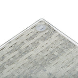 easycomfort easycomfort salotto da giardino con divano e tavolino in pe rattan grigio