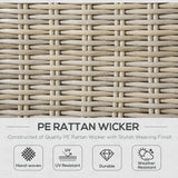 easycomfort set mobili da giardino 4 pezzi in rattan pe salotto da esterno con 1 divano 2 poltrone 1 tavolino e cuscini rimovibili e lavabili kaki e beige