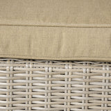 easycomfort set mobili da giardino 4 pezzi in rattan pe salotto da esterno con 1 divano 2 poltrone 1 tavolino e cuscini rimovibili e lavabili kaki e beige