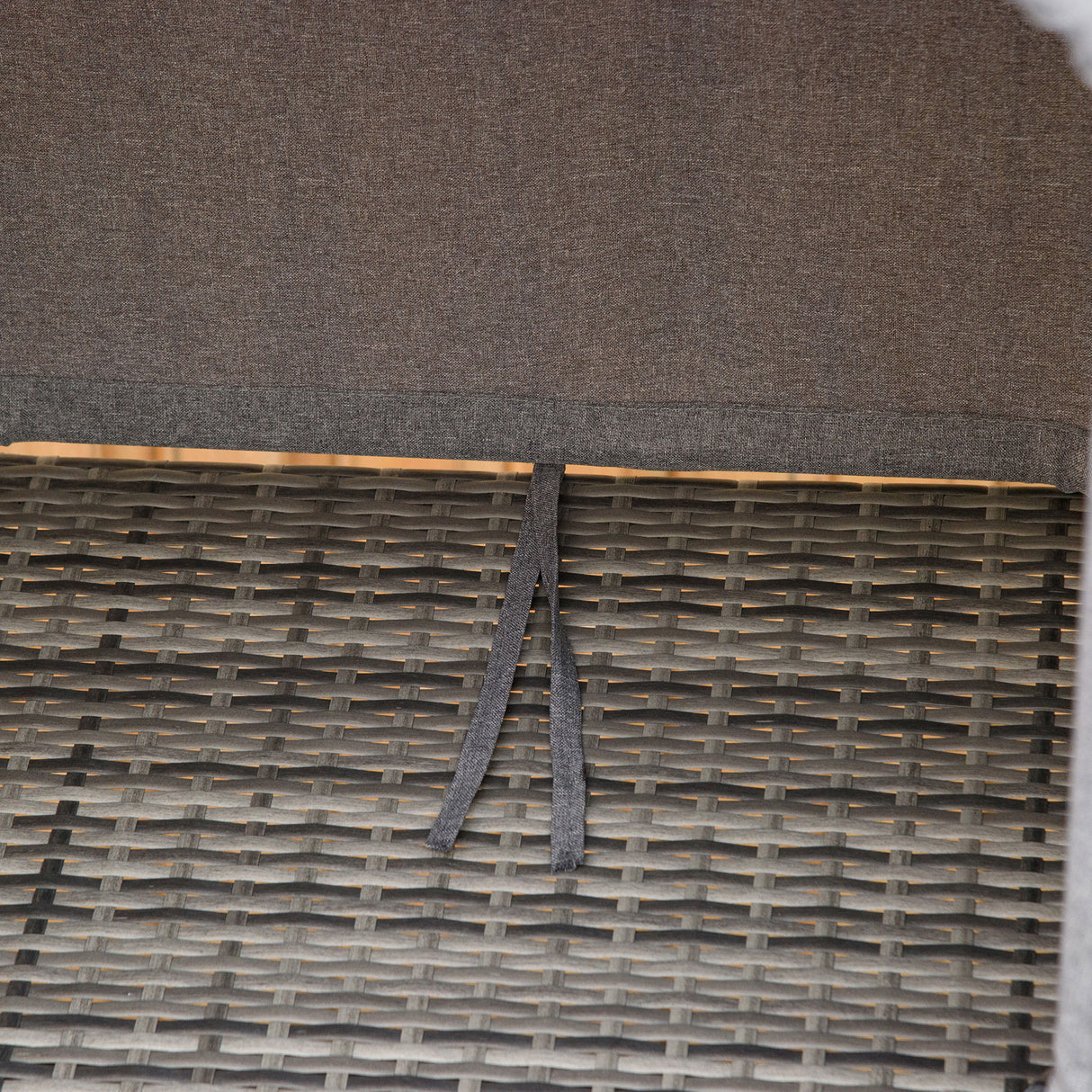 easycomfort easycomfort lettino prendisole in rattan pe schienale reclinabile a 4 livelli tettuccio e materassino