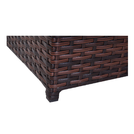 easycomfort easycomfort set mobili da giardino in pe rattan con tavolino e 2 poltrone