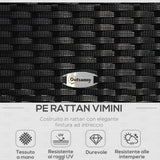 easycomfort easycomfort salotti da giardino in pe rattan con tavolino 2 poltrone e divano con cuscini nero