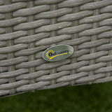 easycomfort easycomfort set tavolino e sedie da esterno in rattan pe grigio