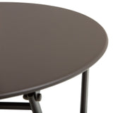 easycomfort easycomfort tavolino con sedie pieghevoli in acciaio marrone per balcone terrazzo giardino