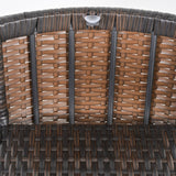 easycomfort easycomfort set tavolino e 2 sedie da esterno in pe rattan marrone e beige