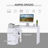 easycomfort easycomfort scrivania angolare per computer da ufficio con cassettiera 11783 576cm bianco ean 8054111848404