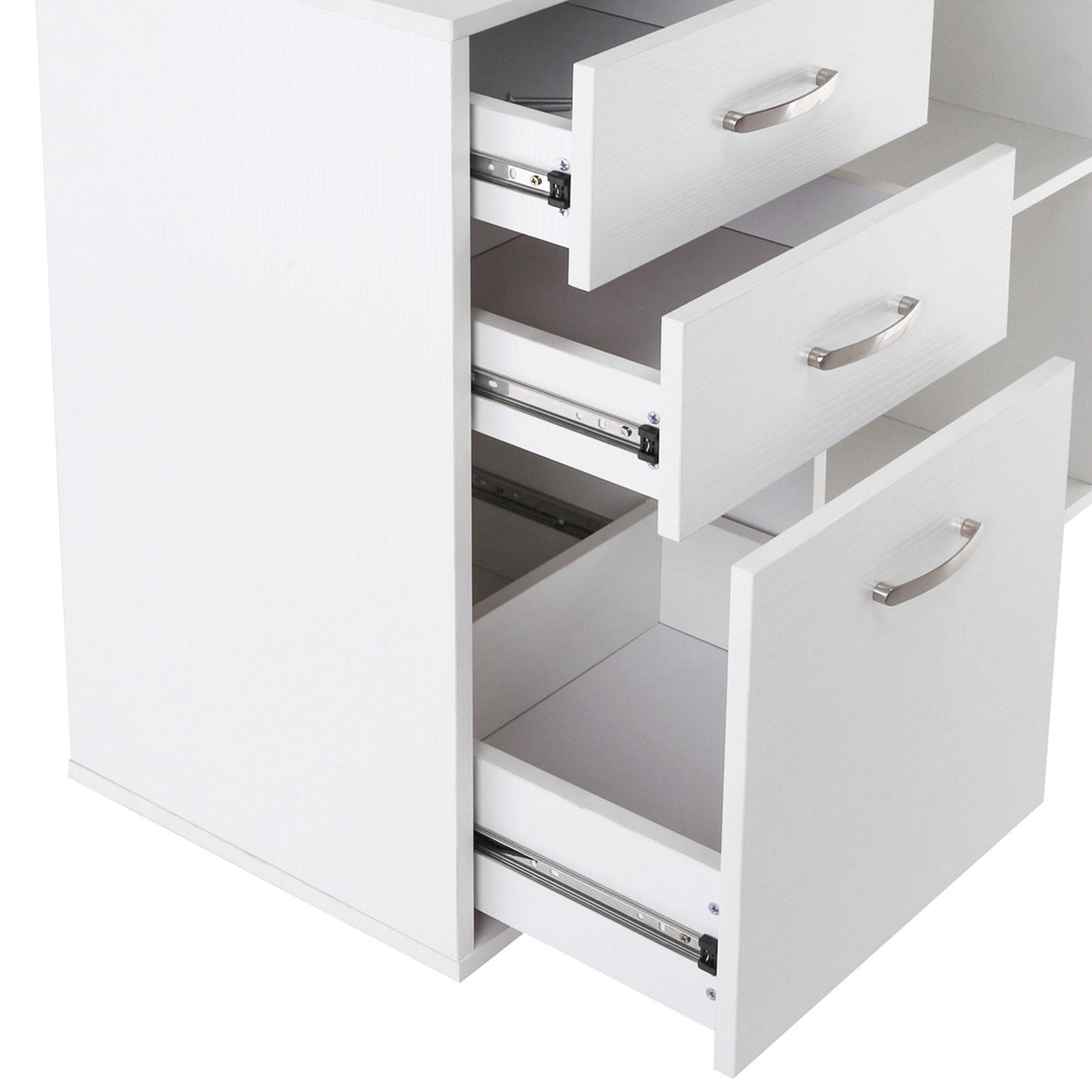 easycomfort easycomfort scrivania angolare per computer da ufficio con cassettiera 11783 576cm bianco ean 8054111848404