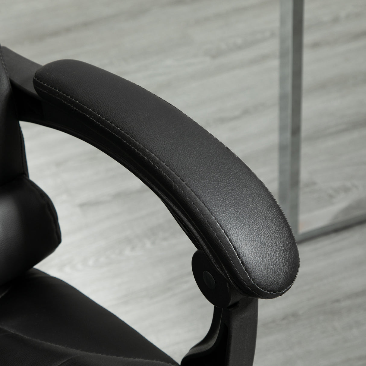 easycomfort easycomfort sedia da ufficio ad altezza regolabile con schienale reclinabile e poggiapiedi 64 5x69x109 117 cm nero
