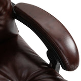 easycomfort easycomfort poltrona ufficio presidenziale similpelle marrone stile chesterfield schienale reclinabile 135 e poggiapiedi ean 8054144132730