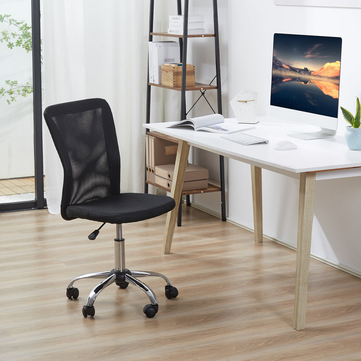 easycomfort easycomfort sedia da ufficio ergonomica senza braccioli tessuto traspirante a rete altezza regolabile e 5 ruote 43x58x90 100cm nero ean 8054111843478
