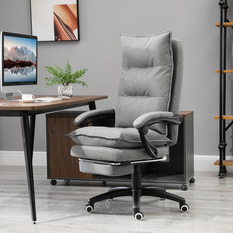 easycomfort easycomfort sedia da ufficio imbottita con 6 punti massaggianti altezza regolabile e rotelle 70x62x120 130 cm grigio