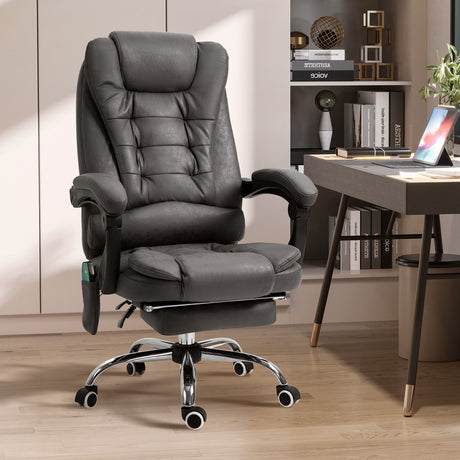 easycomfort easycomfort poltrona da ufficio massaggiante e reclinabile con riscaldamento e altezza regolabile grigio