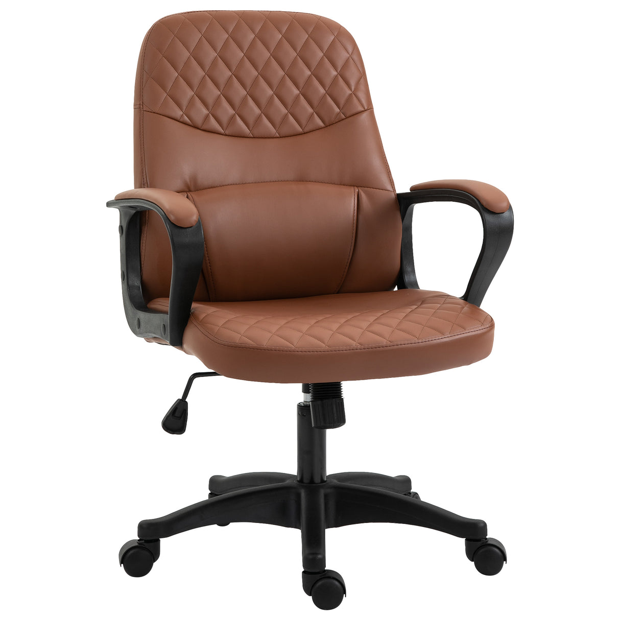 easycomfort easycomfort sedia da ufficio a dondolo con 2 punti massaggianti e porta usb poltrona da ufficio in finta pelle marrone con altezza regolabile 59x63x92 101cm ean 8054144136585