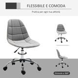 easycomfort easycomfort sedia girevole design ergonomico e regolabile senza braccioli grigio 59x59x81 91cm ean 8054144136615