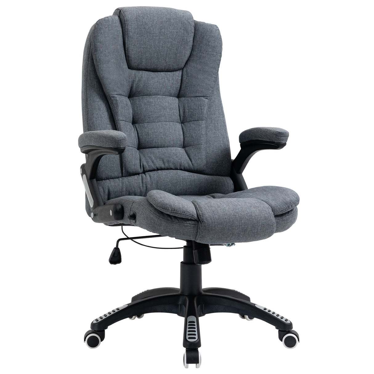 easycomfort easycomfort sedia da ufficio ergonomica reclinabile altezza regolabile e dondolamento poltrona girevole con ruote 65x72x110 120cm grigio