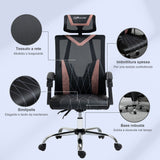 easycomfort easycomfort sedia da ufficio ergonomica inclinabile a 130 con supporto lombare e cervicale 58x62 5x112 120cm