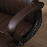 easycomfort easycomfort sedia da ufficio ergonomica sedia girevole con schienale alto e dondolo altezza regolabile e ruote 61 5x66x113 123cm marrone