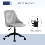 easycomfort easycomfort sedia da ufficio in velluto grigio con altezza regolabile sedia ergonomica girevole a 360 e ruote 50x58x77 87cm