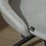 easycomfort easycomfort sedia da ufficio in velluto grigio con altezza regolabile sedia ergonomica girevole a 360 e ruote 50x58x77 87cm