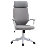 easycomfort easycomfort sedia da ufficio girevole con poggiatesta poltrona con altezza regolabile e funzione dondolo 63x65x112 120cm grigio chiaro