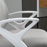 easycomfort easycomfort sedia da ufficio basculante in tessuto a rete grigio sedia da scrivania ergonomica e girevole con altezza regolabile