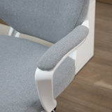 easycomfort easycomfort sedia da ufficio ergonomica altezza regolabile e funzione dondolo poltrona girevole con ruote 62x69x92 100cm grigio bianco