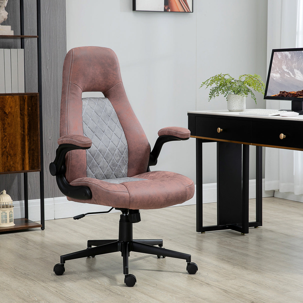 easycomfort easycomfort sedia da ufficio ergonomica con altezza regolabile braccioli ribaltabili e 5 ruote 67x70x114 124 cm
