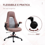 easycomfort easycomfort sedia da ufficio ergonomica con altezza regolabile braccioli ribaltabili e 5 ruote 67x70x114 124 cm