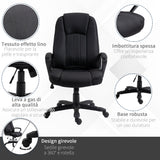 easycomfort easycomfort poltrona da ufficio massaggiante ad altezza regolabile 60x74x106 116cm nera