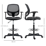 easycomfort easycomfort sedia da ufficio ad altezza regolabile con braccioli rotelle e seduta imbottita 60x56x110 132 cm nera