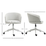 easycomfort easycomfort sedia da ufficio con altezza regolabile ruote e seduta girevole in tessuto grigio chiaro
