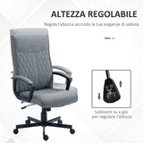 easycomfort easycomfort sedia da ufficio girevole con funzione dondolo e altezza regolabile 65x72x102 112 5cm grigio