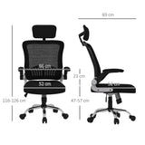 easycomfort easycomfort sedia da ufficio con poggiatesta e altezza regolabili tessuto a rete e braccioli ribaltabili nero