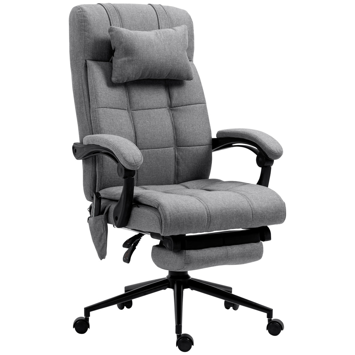 easycomfort easycomfort sedia da ufficio reclinabile e riscaldante con 6 punti massaggio e 5 modalita grigio