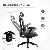 easycomfort easycomfort sedia da ufficio reclinabile con poggiatesta supporto lombare e altezza regolabili grigio