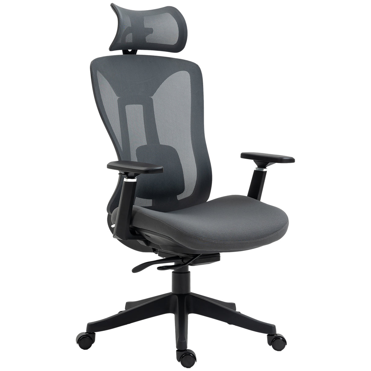 easycomfort easycomfort sedia da ufficio reclinabile con poggiatesta supporto lombare e altezza regolabili grigio