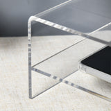 easycomfort easycomfort supporto monitor pc 24 max con 2 ripiani aperti in acrilico trasparente 50 8x19x12 cm