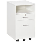 easycomfort easycomfort cassettiera da ufficio cassettiera per scrivania portadocumenti e porta stampante 2 chiavi bianca