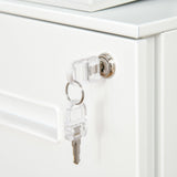easycomfort easycomfort cassettiera ufficio con ruote schedario portadocumenti a 2 cassetti con serratura e 2 chiavi in acciaio 39x48x67cm bianco