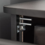 easycomfort easycomfort armadietto da ufficio con 2 cassetti e 5 ruote schedario in mdf e truciolato 43x45x72 cm nero
