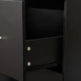 easycomfort easycomfort armadietto da ufficio con 2 cassetti e 5 ruote schedario in mdf e truciolato 43x45x72 cm nero