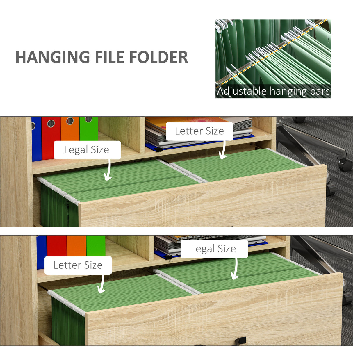 easycomfort mobile multiuso per ufficio porta stampante con 5 ruote e ripiano regolabile 77x40x73cm   legno