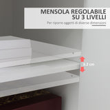easycomfort easycomfort mobile porta stampante con 4 ruote cassetto e armadietto 60x39x80cm bianco