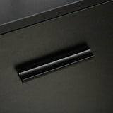 easycomfort easycomfort mobile da ufficio con 2 cassetti porta documenti e ripiani ruote con blocco 80x40x66cm nero