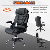 easycomfort easycomfort poltrona massaggiante da ufficio ad altezza regolabile con 6 punti massaggianti in pu 62x68x111 121 cm nera ean 8054144134161