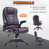 easycomfort easycomfort poltrona massaggiante da ufficio ad altezza regolabile con 6 punti massaggianti in pu 62x68x111 121 cm marrone ean 8054144134024